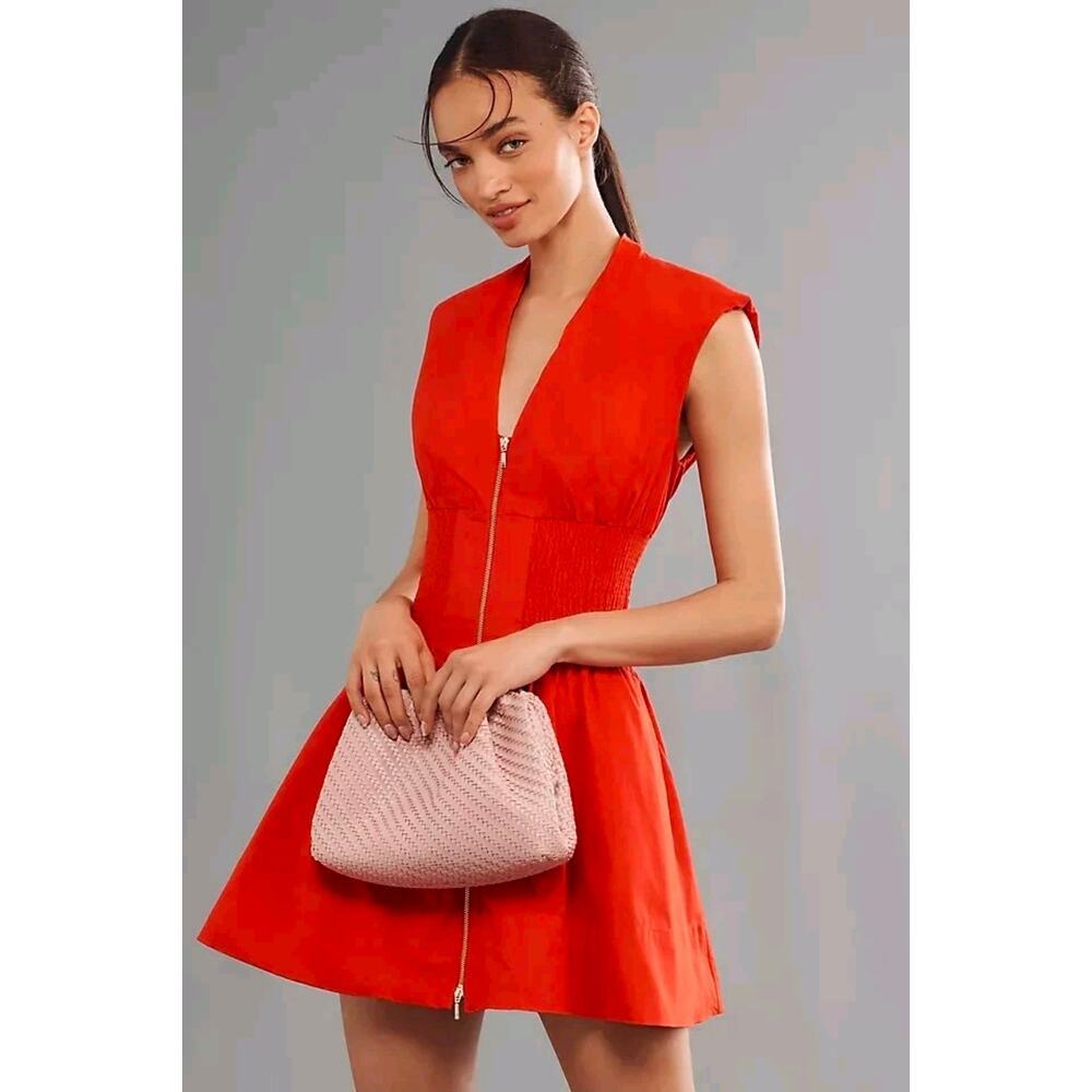 NWT Anthropologie The Tommie Zip Front Mini Shirt Dress. Size XL. Ret $148